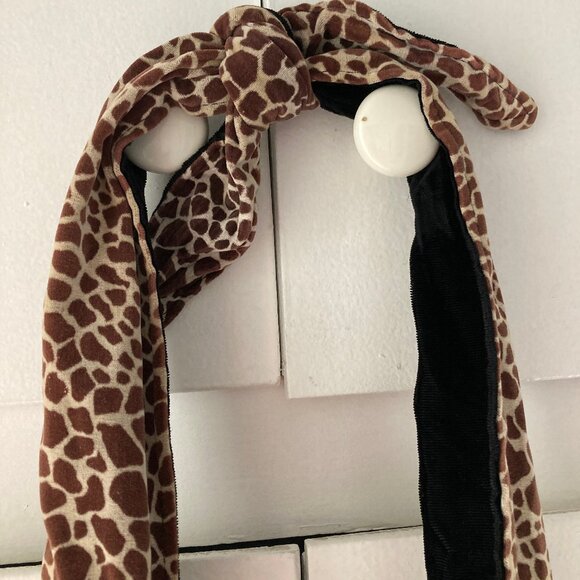 FUN Handmade Giraffe print reversible crossbody velvet purse & shoulder tote - Picture 7 of 9